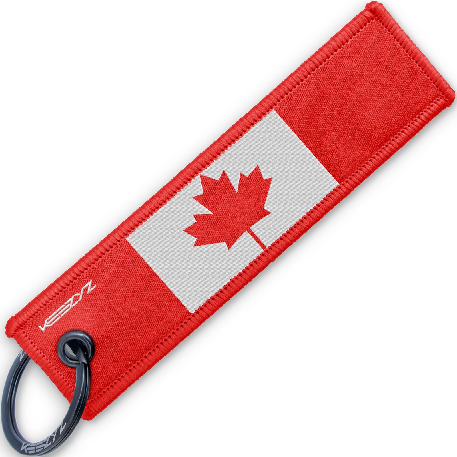 Keezyz Canada Flag keychain with Red border