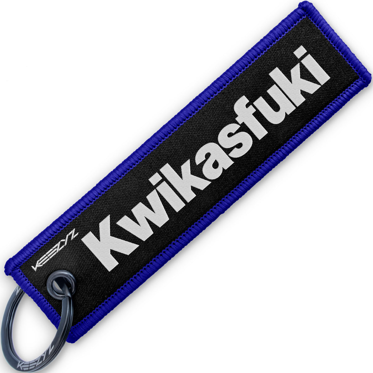 Keezyz Kwikasfuki keychain with Blue border