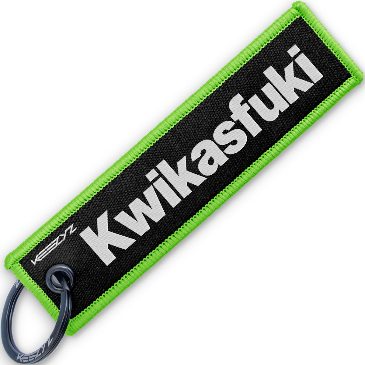 Keezyz Kwikasfuki keychain with Green border