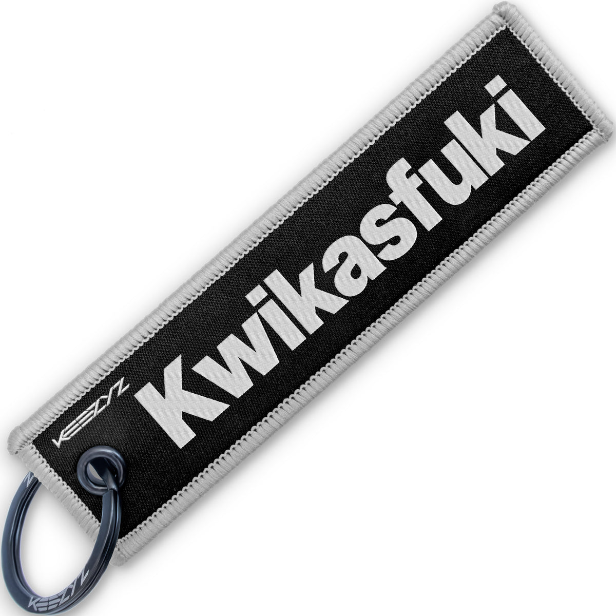 Keezyz Kwikasfuki keychain with Gray border