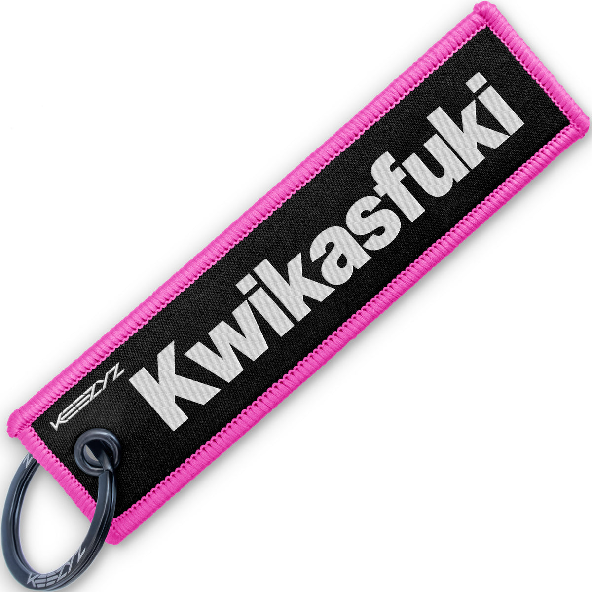 Keezyz Kwikasfuki keychain with Pink border