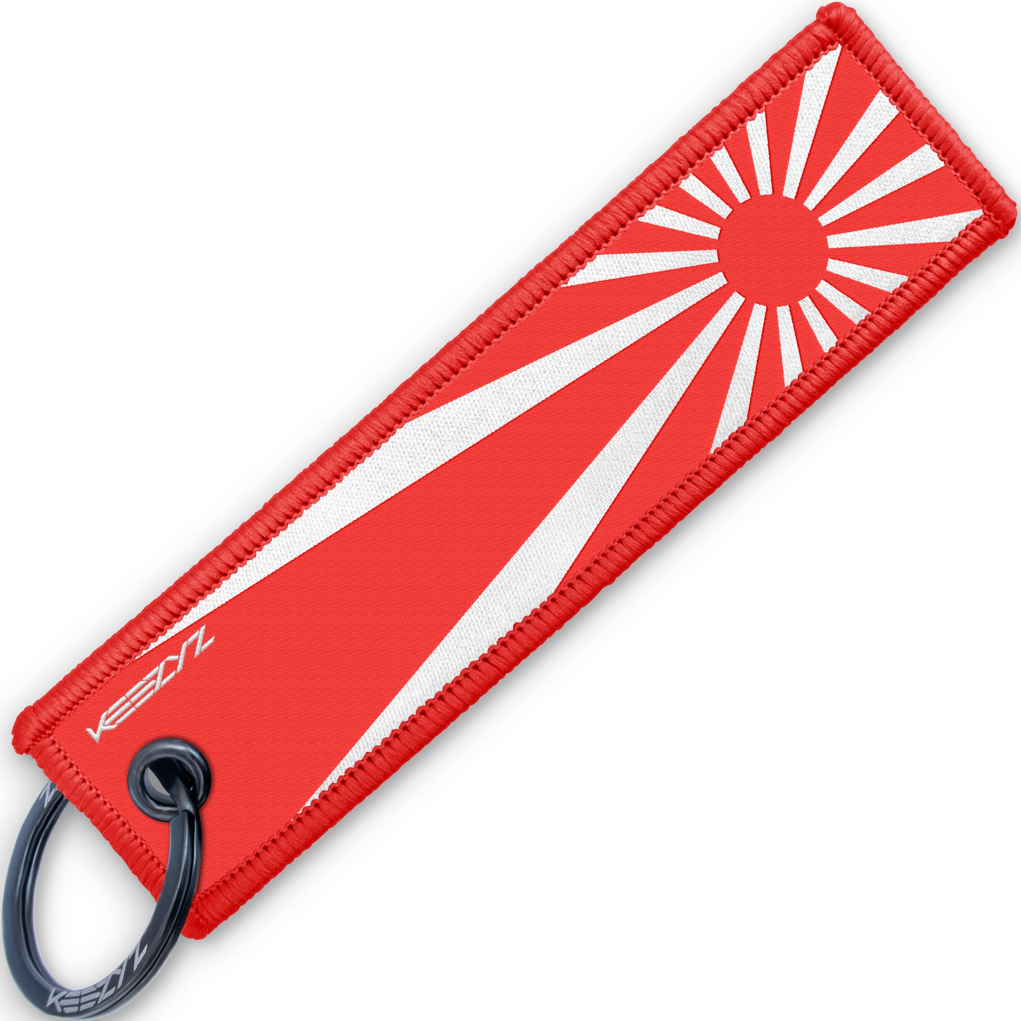 Keezyz Rising Sun keychain with Red border