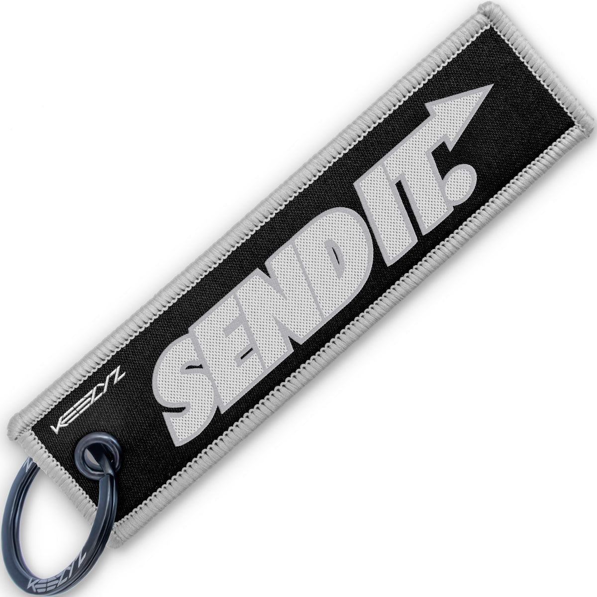 Keezyz Send It keychain with Gray border