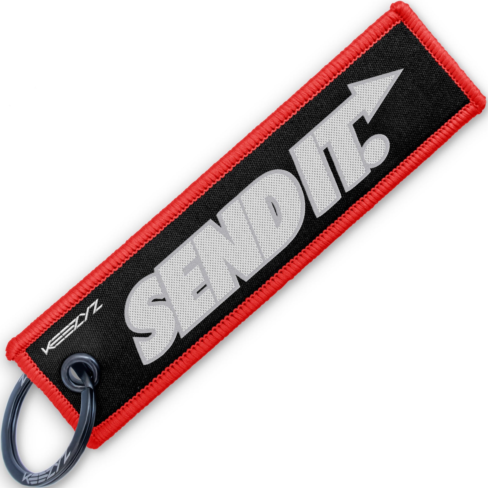 Keezyz Send It keychain with Red border