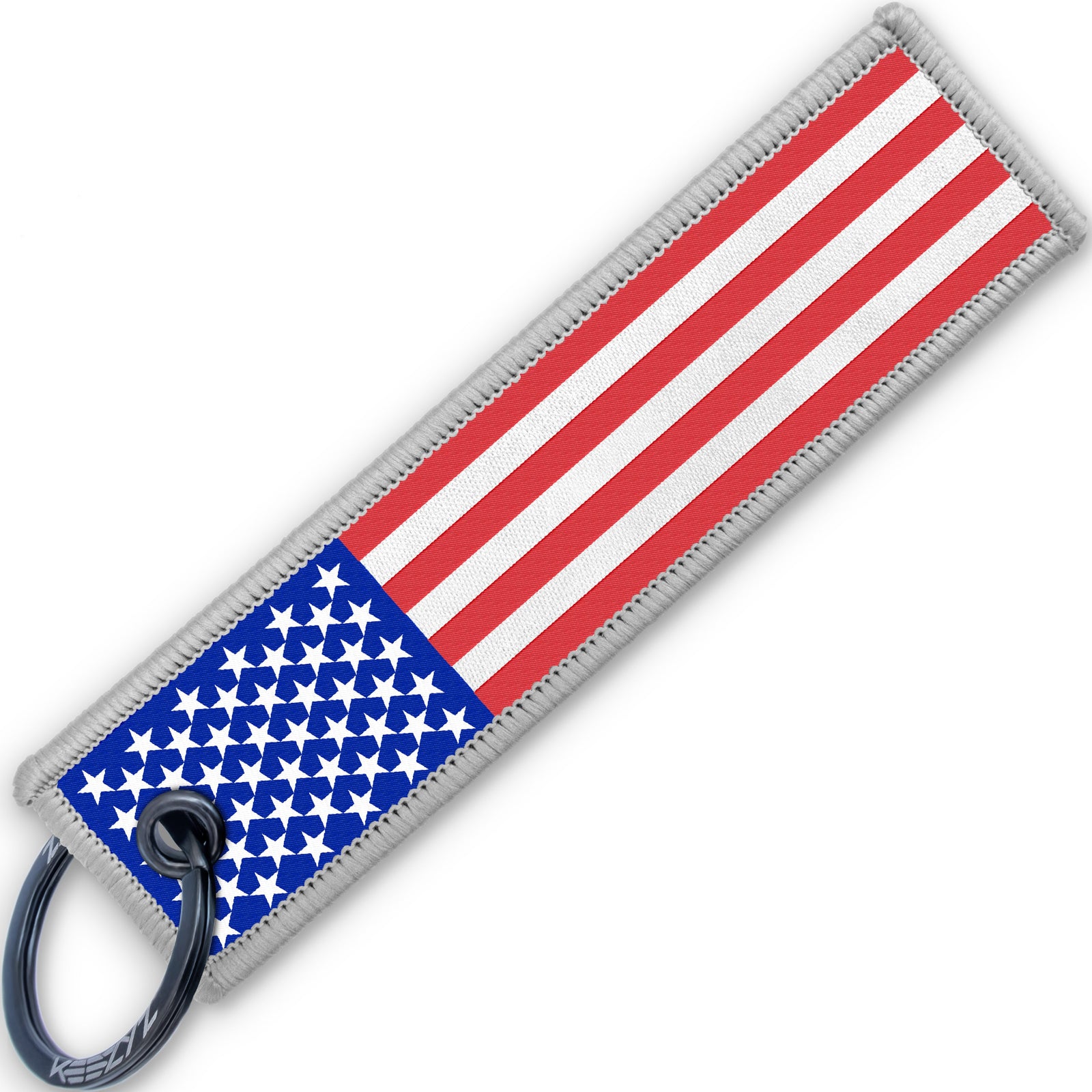 Keezyz US Flag keychain with Gray border