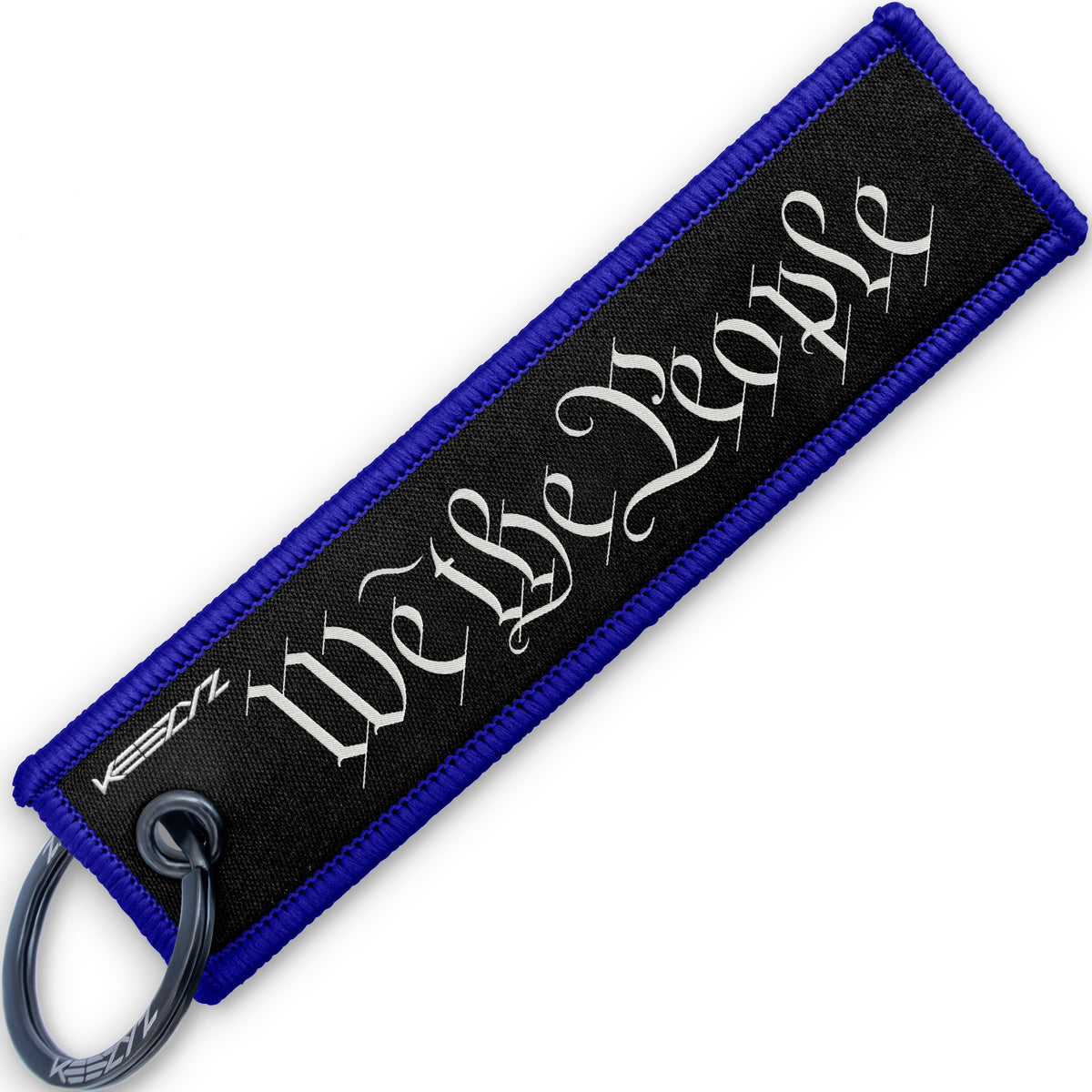 Keezyz We the People keychain with Blue border