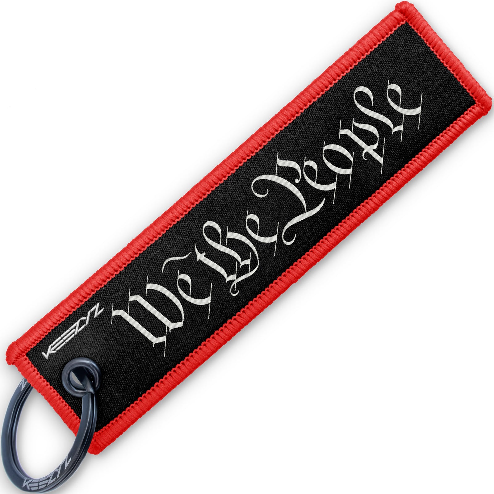 Keezyz We the People keychain with Red border